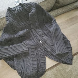 Charcoal Knit Cocoon Sweater